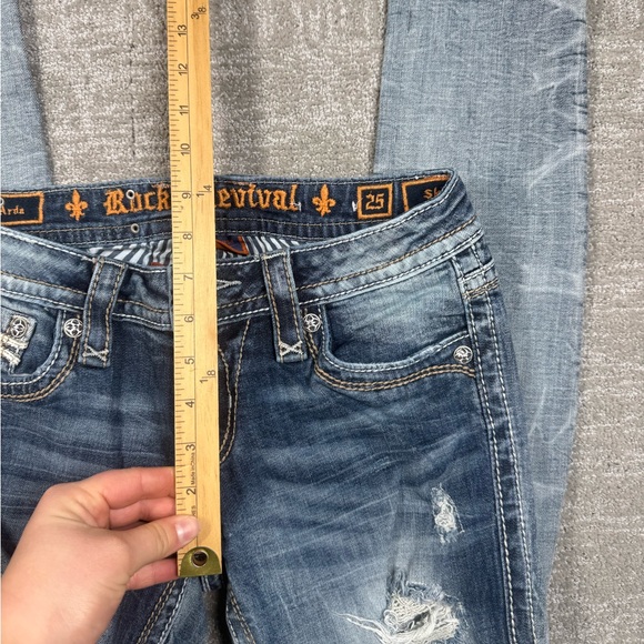 Rock Revival Arda Distressed Skinny Jean Women Size 25 - Picture 3 of 8